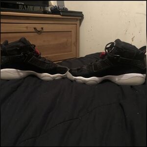 Black and White Jordans 7Y